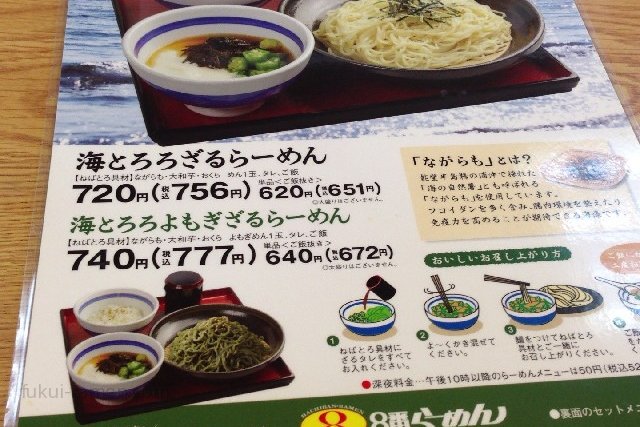 メニューと価格