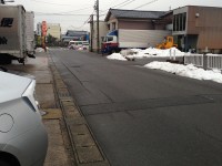 ラーメンふじ井　道路　2013年2月