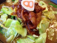 8番らーめん 羽崎店　野菜牛もつ煮らーめん　スープ