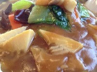野菜五目らーめん　スープと具　8番らーめん 丸岡店