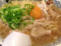 肉そば　スープと具　丸源ラーメン 福井若杉店