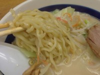 太縮れ麺　小さな野菜らーめん　とんこつ味　8番らーめん 国高店